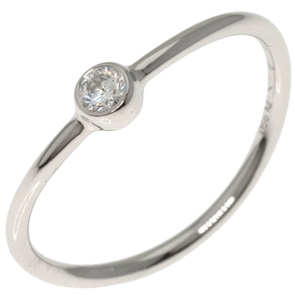 TIFFANY Elsa Peretti Wave Single-row Diamond Ring Platinum (US Size 4) - Picture 2 of 7